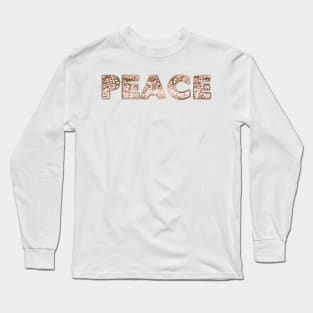 Peace - rose gold glitter Long Sleeve T-Shirt